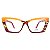 Oculos de Grau Feminino Verona laranja com Rajado Laranja e Vermelho - Imagem 1