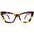 Oculos de grau feminino Ateliê Gatinho, tartarugado com azul nas hastes - Imagem 1