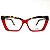 Óculos Urbe Verona 3483 Gatinho Tartaruga com Vermelho em Acetato Italiano - Imagem 1