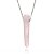 Colar Difusor Pedra Quartzo Rosa em Aço Inox - Imagem 1
