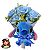 Buquê com Rosas Azuis Artificiais + Stitch - Imagem 1