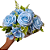 Buquê com Rosas Azuis Artificiais + Stitch - Imagem 2
