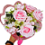 Buquê de Rosas Rosadas Artificiais + Angel - Imagem 2