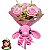 Buquê de Rosas Rosadas Artificiais + Angel - Imagem 1