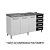 Balcão Gabinete de Pia Evidence Aço 160cm 3 Portas 7028 Branco/Preto - Bertolini - Imagem 2