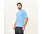 Camisa  UV manga curta masculina Com Proteção Solar Uvpro Azul Oceano - Imagem 2