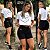 Shorts “V" preto cirrê - Imagem 1
