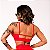 Top Strappys Vermelho Scarlet - Jacquard Texturizado - Imagem 2