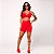 Top Strappys Vermelho Scarlet - Jacquard Texturizado - Imagem 4
