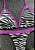 Conjunto de Biquini de Fita Premium Zebra e Roxo - Imagem 1