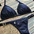 Conjunto de Biquini de Fita Preto Ônix Premium Cirrê Texturizado com leve brilho - Imagem 1