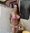 Conjunto de Biquini de Fita Premium Rosa Barbie Texturizado - Imagem 3