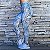 Legging Intense Empina Bum-Bum Estampa Cobra Azul - Imagem 2