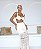 Saia / Saída de Praia em Tricot Rendado Fenda Off White - Imagem 2