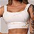 Conjunto Faixa Jump c/ Legging Fru-Fru Empina Bumbum+ Top Faixa - Estampa Marmorizado Dourado c/ Branco - Imagem 6