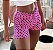 Shorts Jump Empina Bum-Bum Laço Estampa Rosa Neon Poá Preto - Imagem 1