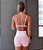 Conjunto Cintos Fake Girls Blackout Zero Transparência Shorts Rosa Barbie com Branco - Imagem 2