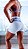Conjunto Cintos Fake Girls Blackout Zero Transparência Shorts Rosa Barbie com Branco - Imagem 5