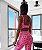 Conjunto Estrela Rosa Neon c/ Estampa Poá Preto - Imagem 3