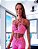 Conjunto Estrela Rosa Neon c/ Estampa Poá Preto - Imagem 2
