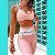 Conjunto Cintos Fake Girls Legging Blackout Zero Transparência Rosa Barbie com Branco - Imagem 2