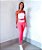 Conjunto Cintos Fale Rosa-choque com Top Rosa Neon Zero Transparência - Imagem 1