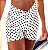 Shorts Laço Branco Estampa Poá Preto - Imagem 1