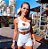 Conjunto Blackout Zero Transparência Shorts Fru-Fru c/ Bolsinho + Top Gota | Várias Cores - Imagem 1