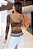 Conjunto Blackout Zero Transparência Branco Legging Chapa-Barriga + Top Manga Longa Ula Estampa Onça - Imagem 2