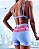 Conjunto Cintos Fake Girls Zero Transparência Shorts Lilas com Rosa-choque - Imagem 2