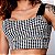 Top Faixa Jacquard Texturizado PB Deluxe  Alças Fixas - Imagem 1