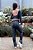 Conjunto Legging Chapa-Barriga Blackout Zero Transparência com Cropped Ula Total Black - Imagem 2