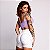 Conjunto Essentials Shorts Jump c/ Empina Bum-Bum Estampa Broken White Lilac - Imagem 2