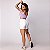 Conjunto Essentials Shorts Jump c/ Empina Bum-Bum Estampa Broken White Lilac - Imagem 3