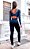 Conjunto Blackout Zero Transparência Chapa-Barriga Total Shape Preto c/ Cirrê Navy Marine - Imagem 2