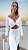 Conjunto Blackout Zero Transparência Chapa-Barriga Total Shape Branco c/ Azul Celeste - Imagem 1
