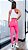 Conjunto Legging Old School Canelado Rosa-Choque e Branco - Imagem 2