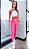 Conjunto Legging Old School Canelado Rosa-Choque e Branco - Imagem 1