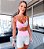 Conjunto Double You Shorts Blackout Zero Transparência Nude com Rosa Neon - Imagem 1