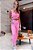 Conjunto Princess Blackout Zero Transparência Rosa Neon - Imagem 1