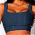 Conjunto Faixa Shorts Jump Jacquard Estampa Fake Jeans - Imagem 3
