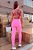 Conjunto Double You Blackout Zero Transparência Rosa Neon c/ Preto - Imagem 1