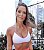 Top Girls Old School Canelado Rosa-Choque com Branco - Imagem 1