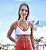 Top Girls Old School Canelado Vermelho com Branco - Imagem 1