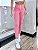 Legging com Ziper e Bolsos Old School Tecido Canelado Rosa-Choque - Imagem 1