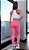 Top Regatinha Old School Canelado Rosa-Choque e Branco - Imagem 2