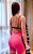 Conjunto Double You Shorts Blackout Zero Transparência Magenta com Couro Fake Preto - Imagem 2