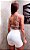 Conjunto Double You Shorts Blackout Zero Transparência Branco com Verde Lima - Imagem 2