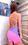 Conjunto Chapa-Barriga Fun Fans Girls Shorts Pink Neon Estampa Onça Pink & Royal - Imagem 2
