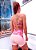 Conjunto Chapa-Barriga Fun Fans Girls Shorts Rosa Bebê Estampa Red Flowers - Imagem 2